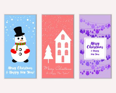 Mutlu Noeller ve mutlu yeni yıl tebrik kartları   