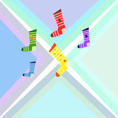 Noel kartı, Noel çorap, vektör arka plan