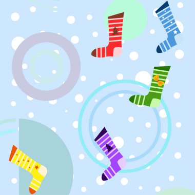 Noel kartı, Noel çorap, vektör arka plan