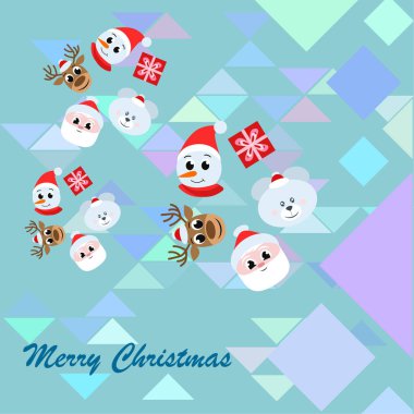 Noel ve yeni yıl kartı. Tatil vektör arka plan