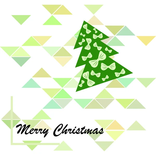 Christmas Card Fir Tree Vector Background — Stock Vector