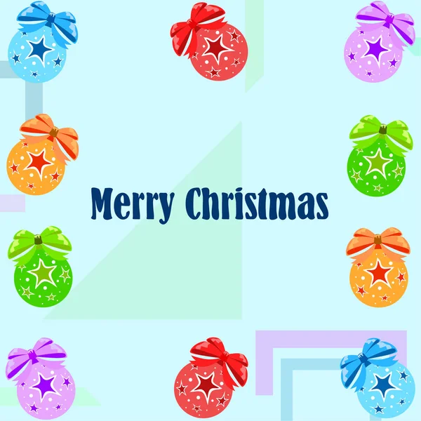 Tarjeta Felicitación Navidad Con Bolas Vector Fondo — Vector de stock