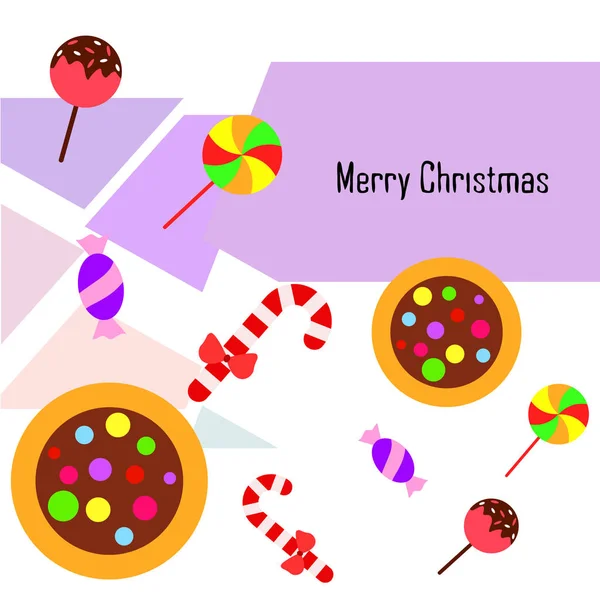 Weihnachtsbonbons Hintergrund Vektorillustration — Stockvektor