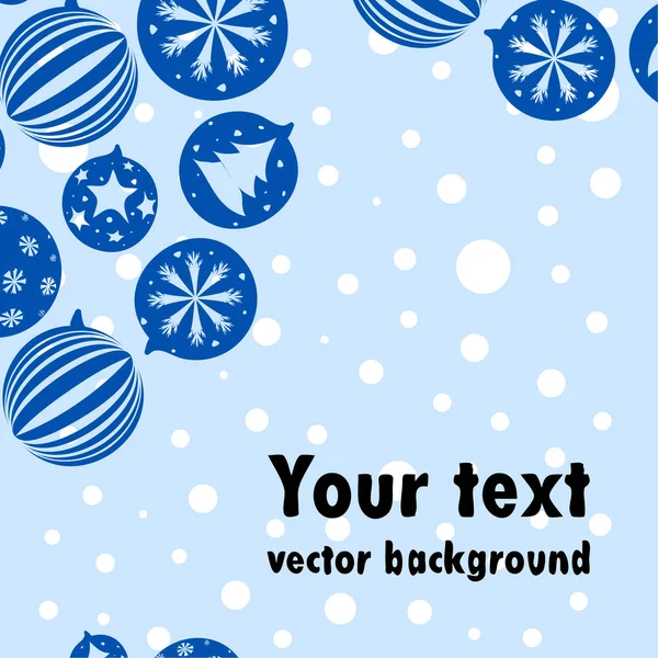 Bolas Navidad Tarjeta Felicitación Año Nuevo Vector Fondo — Vector de stock