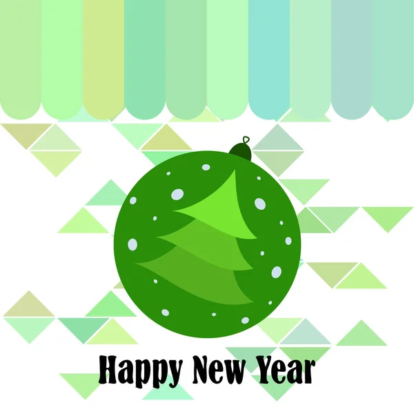 Christmas Balls New Year Greeting Card Vector Background — Stock Vector