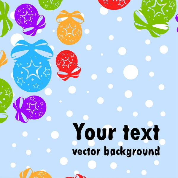 Bolas Navidad Tarjeta Felicitación Año Nuevo Vector Fondo — Vector de stock