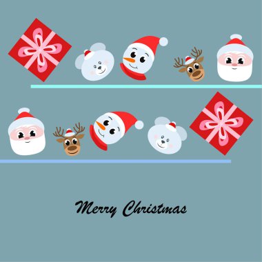 Noel kartı. Tatil vektör arka plan