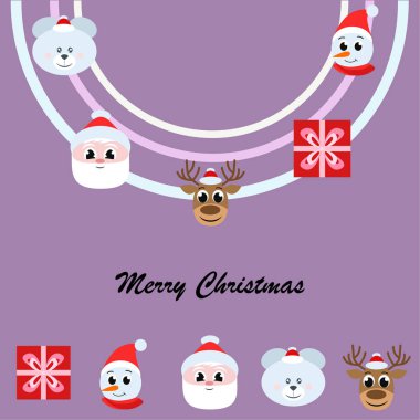 Noel kartı. Tatil vektör arka plan