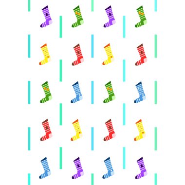 Noel kartı, Noel çorap, vektör arka plan