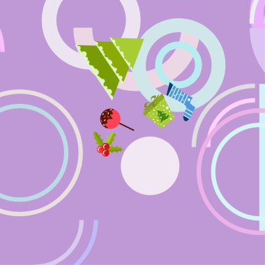 Noel kartı, şeker, köknar, Hediyelik, Noel çorap, vektör arka plan