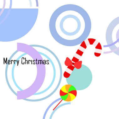 Şekerler, vektör arka plan ile neşeli Noel kartı