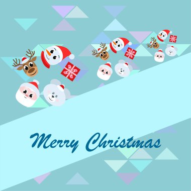Noel ve yeni yıl kartı. Tatil vektör arka plan