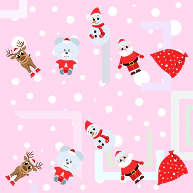 Mutlu yeni yıl kartı. Tatil vektör arka plan