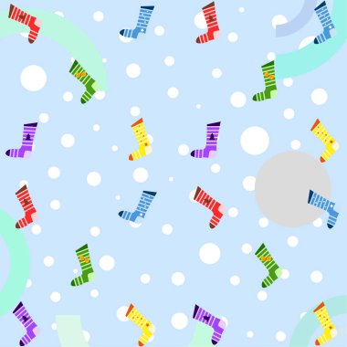 Noel kartı, Noel çorap, vektör arka plan