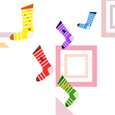 Noel kartı, Noel çorap, vektör arka plan