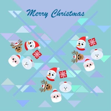 Noel ve yeni yıl kartı. Tatil vektör arka plan