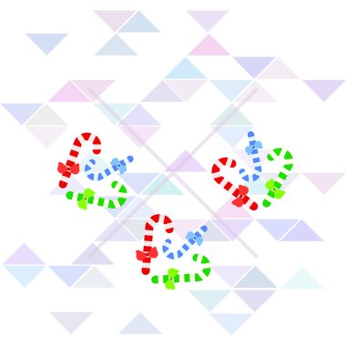 Noel kartı, şekerler, vektör arka plan