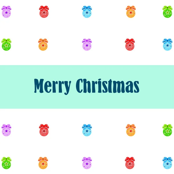 Christmas Greeting Card Balls Vector Background — Stock Vector