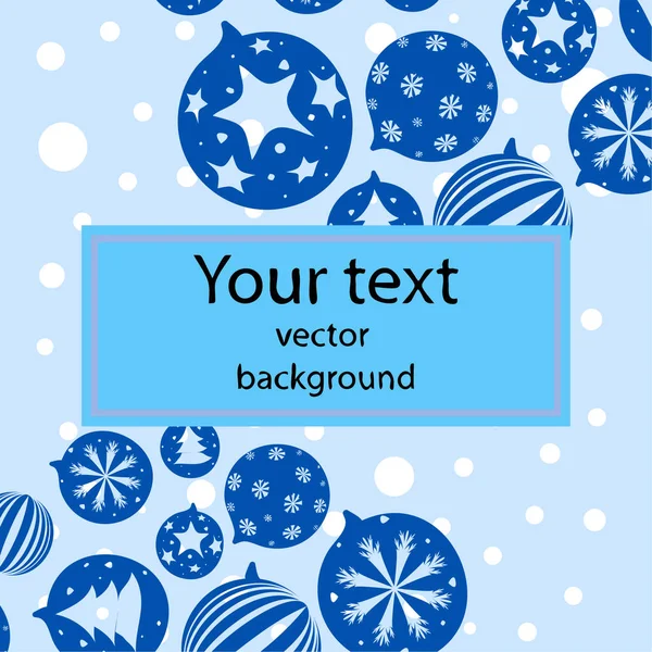 Bolas Navidad Tarjeta Felicitación Año Nuevo Vector Fondo — Vector de stock