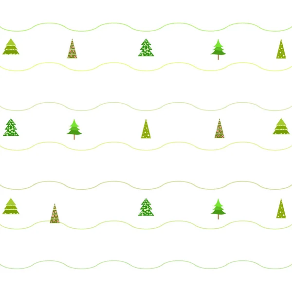 Рождественская Открытка Елками Векторным Фоном — стоковый вектор