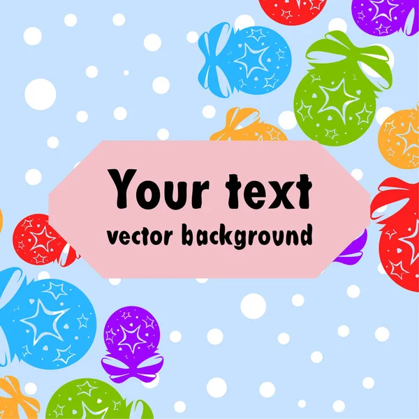 Bolas Navidad Tarjeta Felicitación Año Nuevo Vector Fondo — Vector de stock