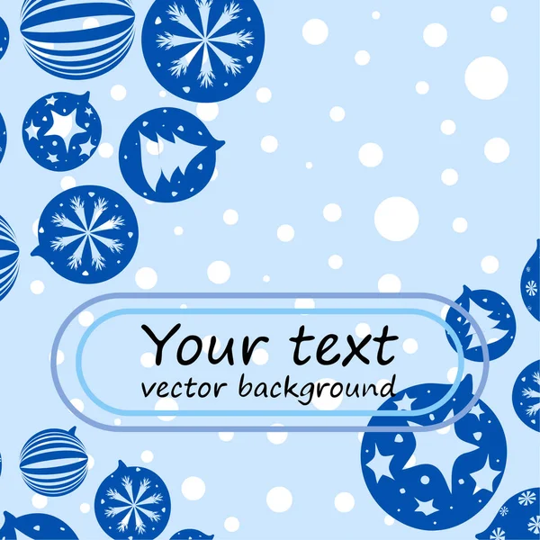 Bolas Navidad Tarjeta Felicitación Año Nuevo Vector Fondo — Vector de stock