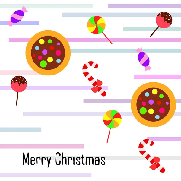 Weihnachtsbonbons Hintergrund Vektorillustration — Stockvektor