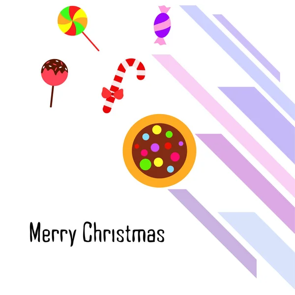 Weihnachtsbonbons Hintergrund Vektorillustration — Stockvektor