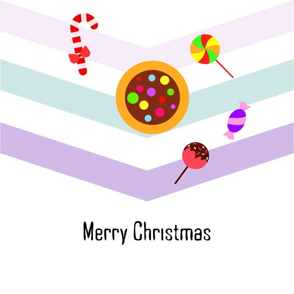 Weihnachtsbonbons Hintergrund Vektorillustration — Stockvektor