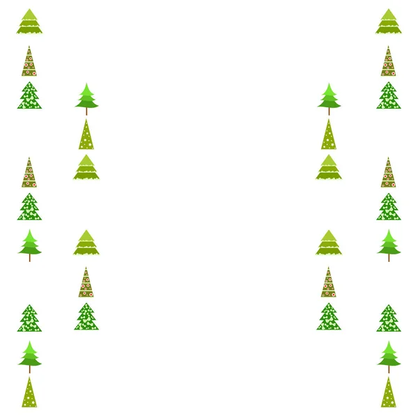 Joyeux Noël Carte Avec Sapins Fond Vectoriel — Image vectorielle