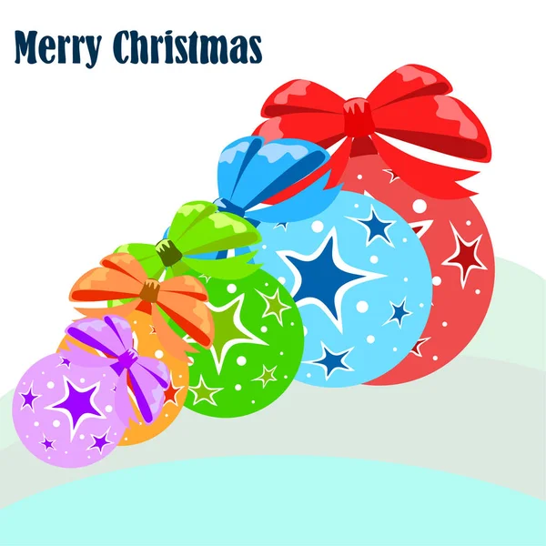 Boules Noël Carte Vœux Nouvel Fond Vectoriel — Image vectorielle