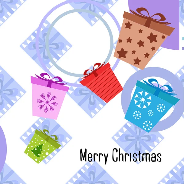 Merry Christmas Card Vector Illustration — Stock Vector
