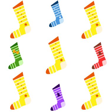 Noel kartı, Noel çorap, vektör arka plan