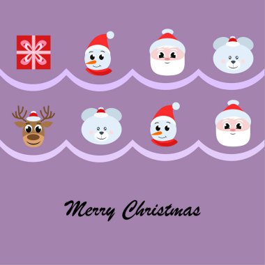 Noel kartı. Tatil vektör arka plan