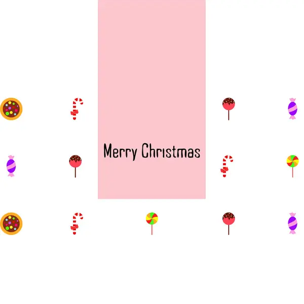 Christmas card with  candies, vector background