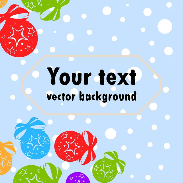 Bolas Navidad Tarjeta Felicitación Año Nuevo Vector Fondo — Vector de stock