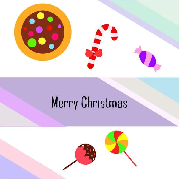 Weihnachtsbonbons Hintergrund Vektorillustration — Stockvektor