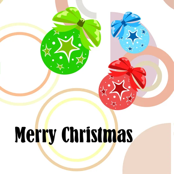 Carte Vœux Noël Nouvel Fond Vectoriel — Image vectorielle