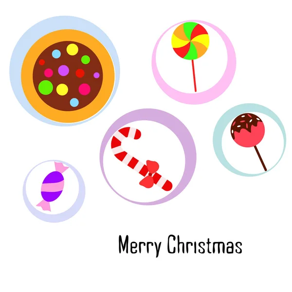 Weihnachtsbonbons Hintergrund Vektorillustration — Stockvektor