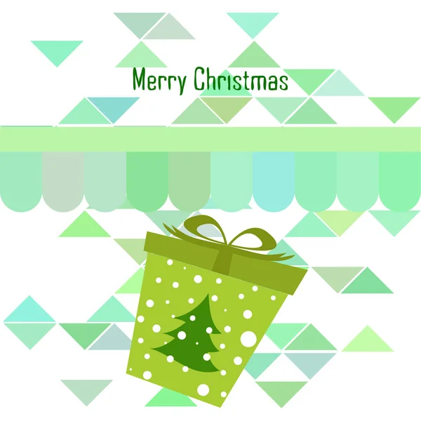 Christmas Card Gift Vector Background — Stock Vector