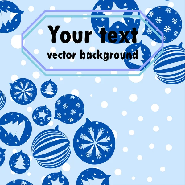 Bolas Navidad Tarjeta Felicitación Año Nuevo Vector Fondo — Vector de stock