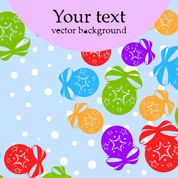 Bolas Navidad Tarjeta Felicitación Año Nuevo Vector Fondo — Vector de stock