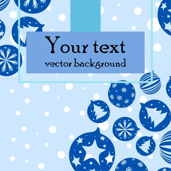 Bolas Navidad Tarjeta Felicitación Año Nuevo Vector Fondo — Vector de stock