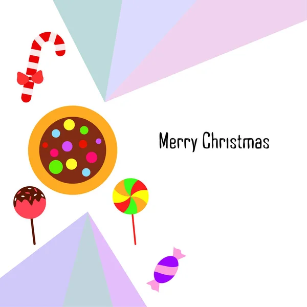 Weihnachtsbonbons Hintergrund Vektorillustration — Stockvektor