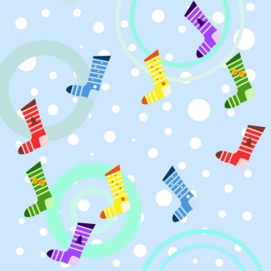 Noel kartı, Noel çorap, vektör arka plan