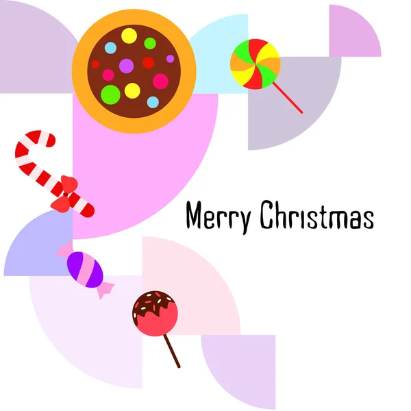 Navidad Caramelos Fondo Vector Ilustración — Vector de stock