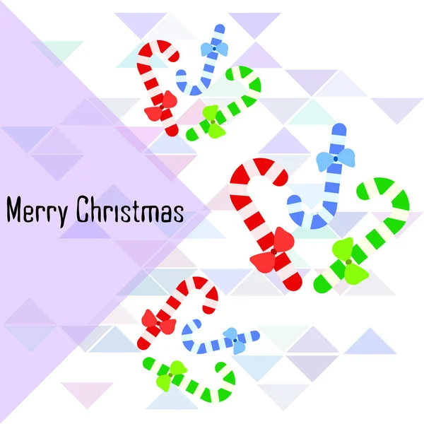 Christmas Card Candy Canes Vector Background — Stock Vector
