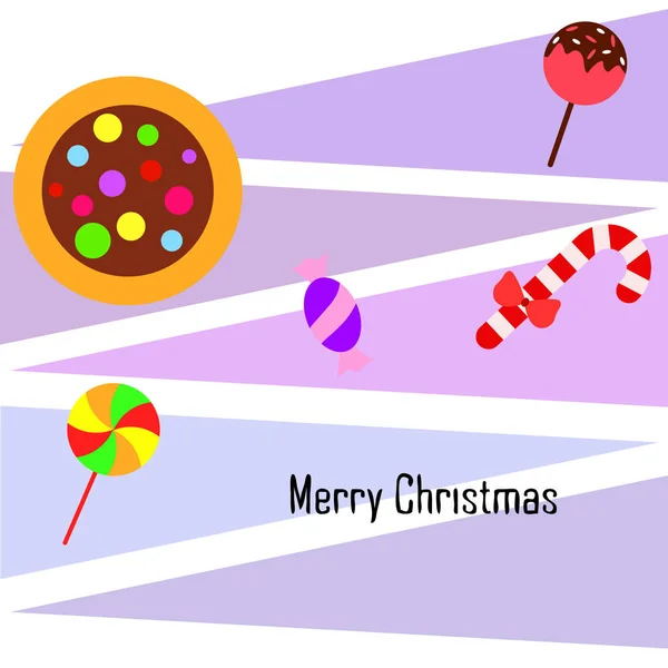 Bonbons Noël Fond Illustration Vectorielle — Image vectorielle