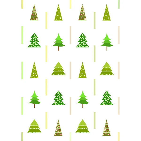 Carte Noël Avec Sapins Fond Vectoriel — Image vectorielle