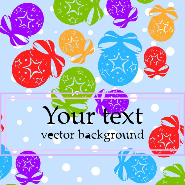 Bolas Navidad Tarjeta Felicitación Año Nuevo Vector Fondo — Vector de stock